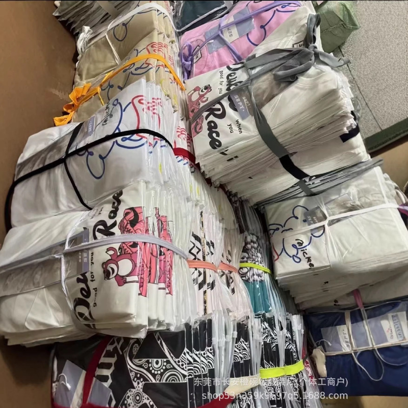 Miscellaneous Women's Short-Sleeved T-Shirts Live Broadcast Street Stalls Physical Stores Export Women's Clothing Wholesale Spring and Summer New Clothing Wholesale Goods