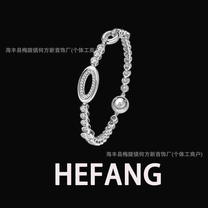 Hefang Jewelry Brilliant Tennis Bracelet with a Luxurious Design, Versatile Hand Accessory Gift for Women