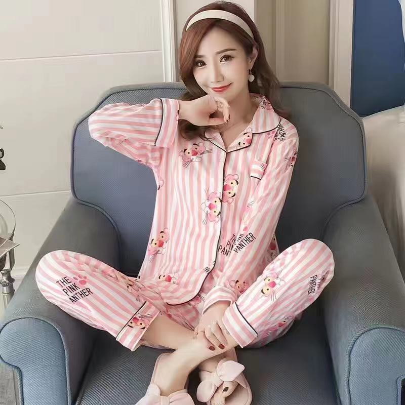 2025 nuevo pijama mujer rebeca de verano manga larga celebridad de Internet estilo caliente mujer traje de primavera y otoño de dos piezas estilo ins image 37