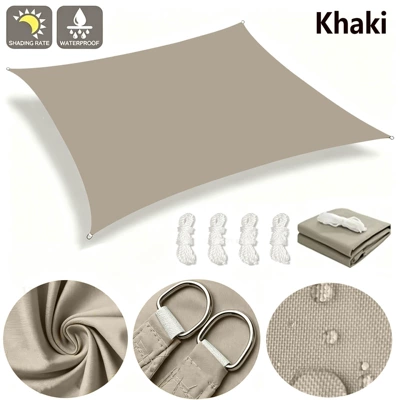 Avtomobil yan çətirləri – sunshade sail for balcony - khaki-2x2m