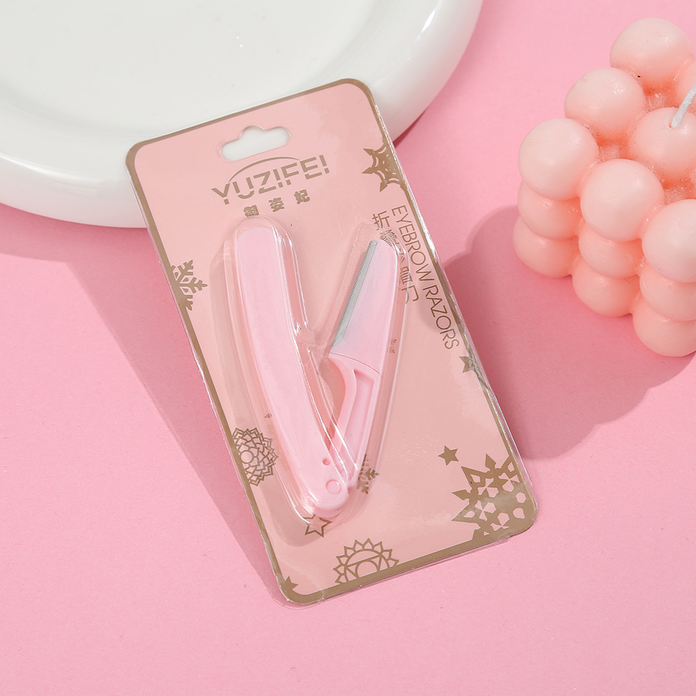 Mini cuchillo de cejas para mujeres herramientas de maquillaje para principiantes anti-racazos plegables cuchillo de cejas macro conjunto de cuchillas