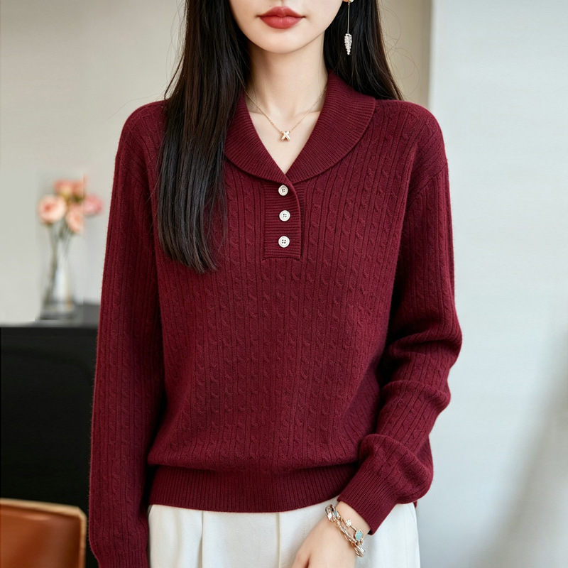 Old money style twist collar knit sweater for women, elegant and professional, suitable for work, as a base layer, pullover, warm sweater, inner wear Old money style twist collar knit sweater for women, elegant and professional, suitable for work, as a base layer, pullover, warm sweater, inner wear