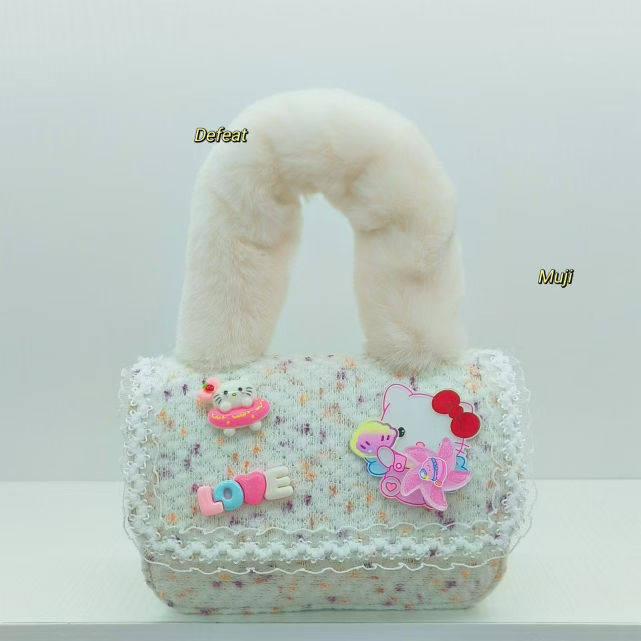 Bolso de peluche, bolso de hombro, bolso de cinturón, bolso de cambio, bolso de accesorios, bolso de princesa, bolso para niños.