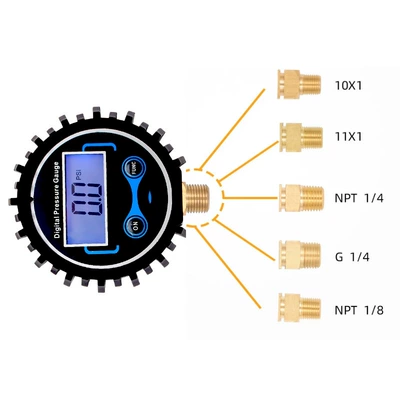 Air pressure gauge/tire pressure gauge | air pressure gauge head, electronic tire - for-custom-threads-please-contact-us