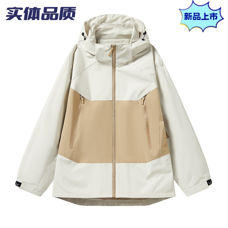 Demi-season windproof waterproof travel men's jacket outside…