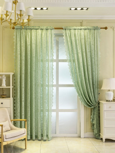 Factory Direct Supply Cross-border E-commerce Platform Amazon WISH Boutique Pearl Lace Embroidered Transparent Curtain Window Screen