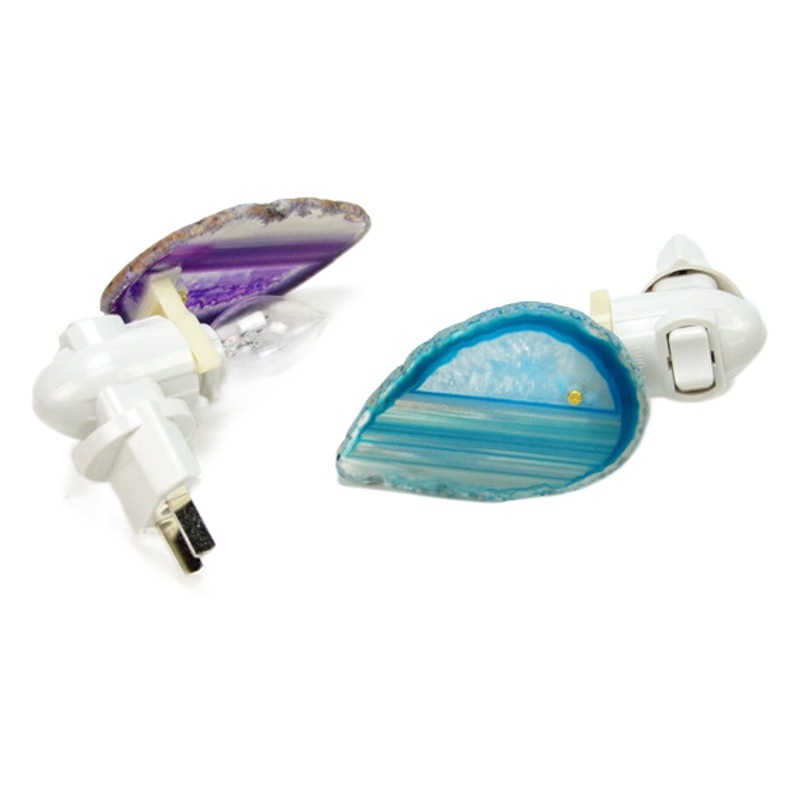 Transfronteriza nueva ágata rebanada de cristal noche Luz Hotel dormitorio noche luz regalo creativo lámpara de gas