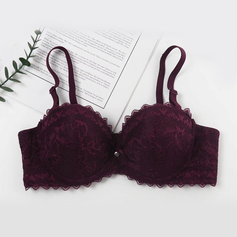 1 / 2 1⁄2 taza ajustable sujetador de encaje femenino ropa interior damas anti-caída reunida sujetador del sudeste asiático