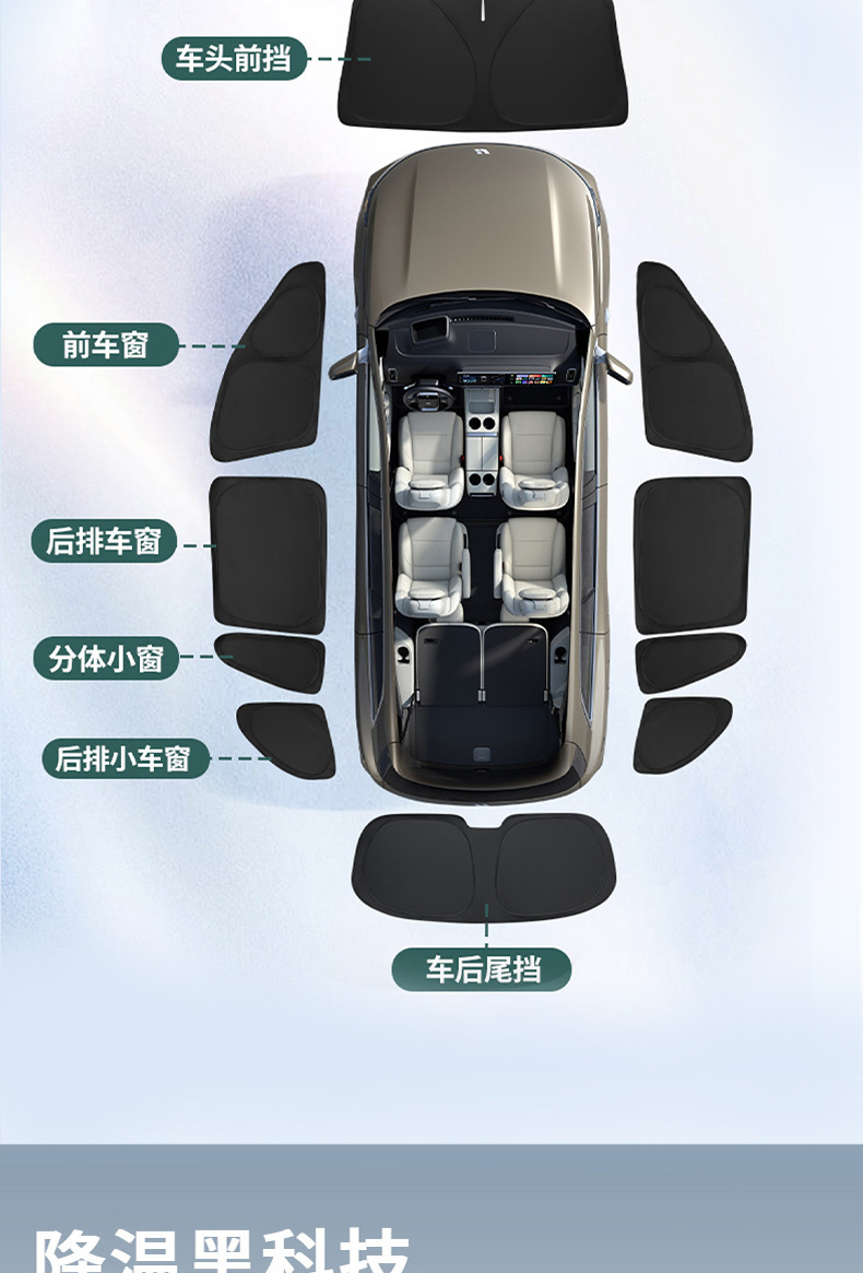 Suitable for Ideal L6/L7/L8/L9/I6/I8One Car Window Sunshade Side Window Privacy Sun Protection Heat Insulation Sunshade