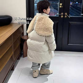 高级货韩系童装男孩派克服2025新款儿童冬装外套女童羽绒服男童