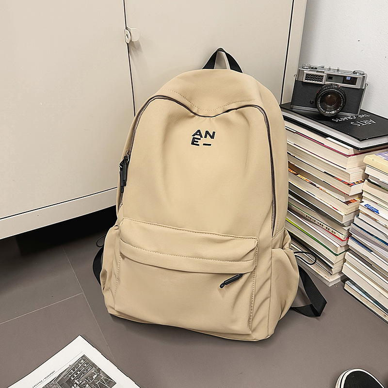 休闲书包女大学生简约百搭大容量旅行背包男初高中生电脑双肩包潮|undefined