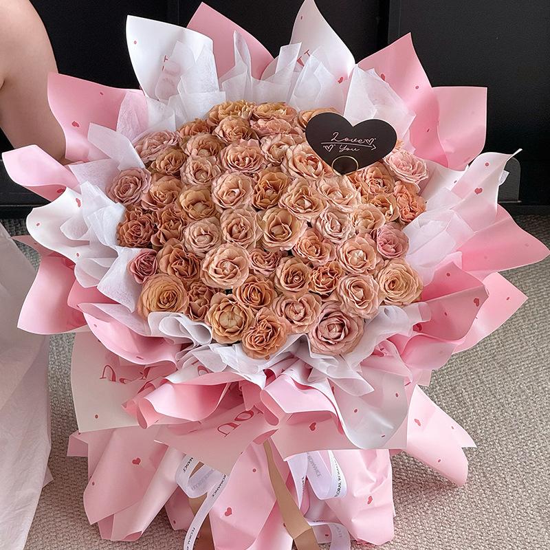 Huaxi amor primer corazón de comercio exterior transfronterizo flor de papel de embalaje flor flor de flores DIY florista amor regalo de papel de embalaje flor image 5