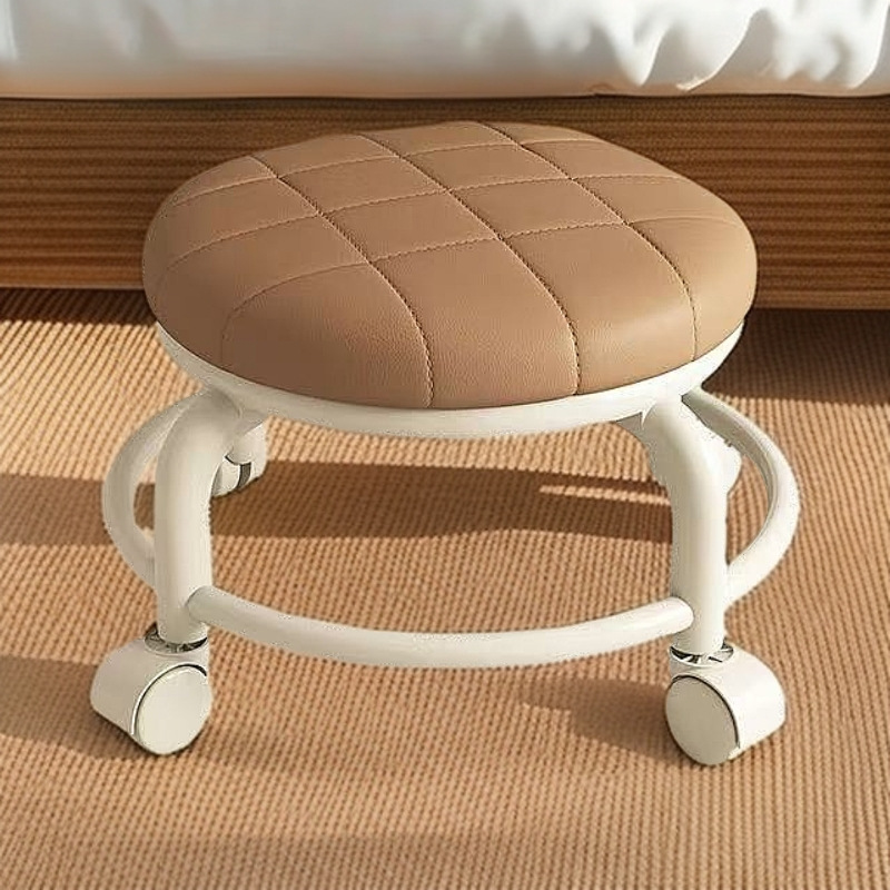 Polia taburete bajo rueda universal doméstica taburete pequeño silencioso con ruedas taburete taburete taburete taburete de sala de estar taburete de niños taburete redondo