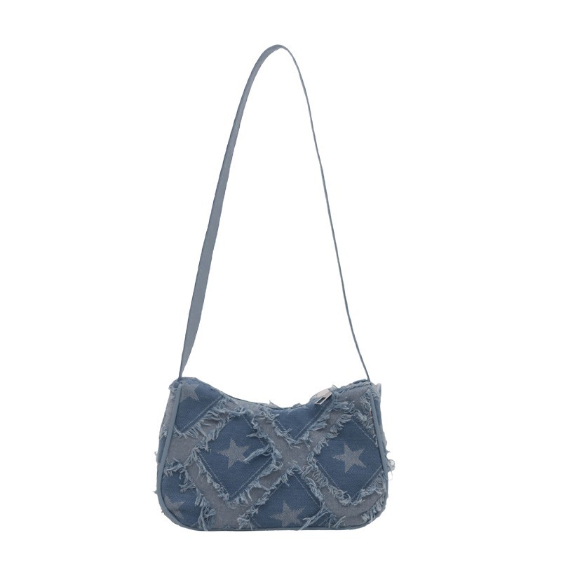 2025 Gradient Star Jeans Design Chain Shoulder Bag Bags Jeans al por mayor desde 1 pieza
