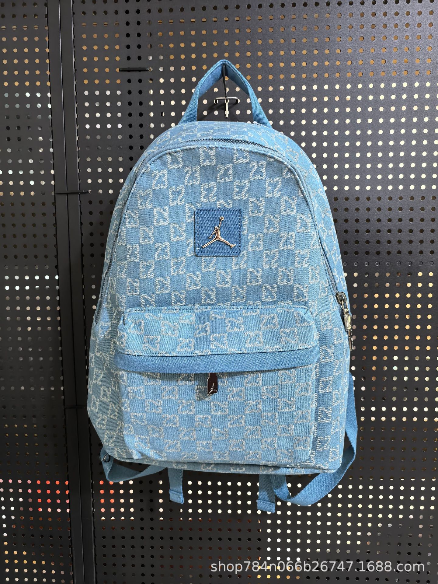 Marca de marea transfronteriza Jacquard mochila de gran capacidad de estilo de automóvil costura pequeña bolsa cuadrada mochila de estudiantes de letras de diamante