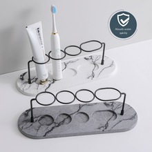 跨境硅藻泥干燥垫电动牙刷置物架卫生间防水垫杯垫洗手台吸水垫子