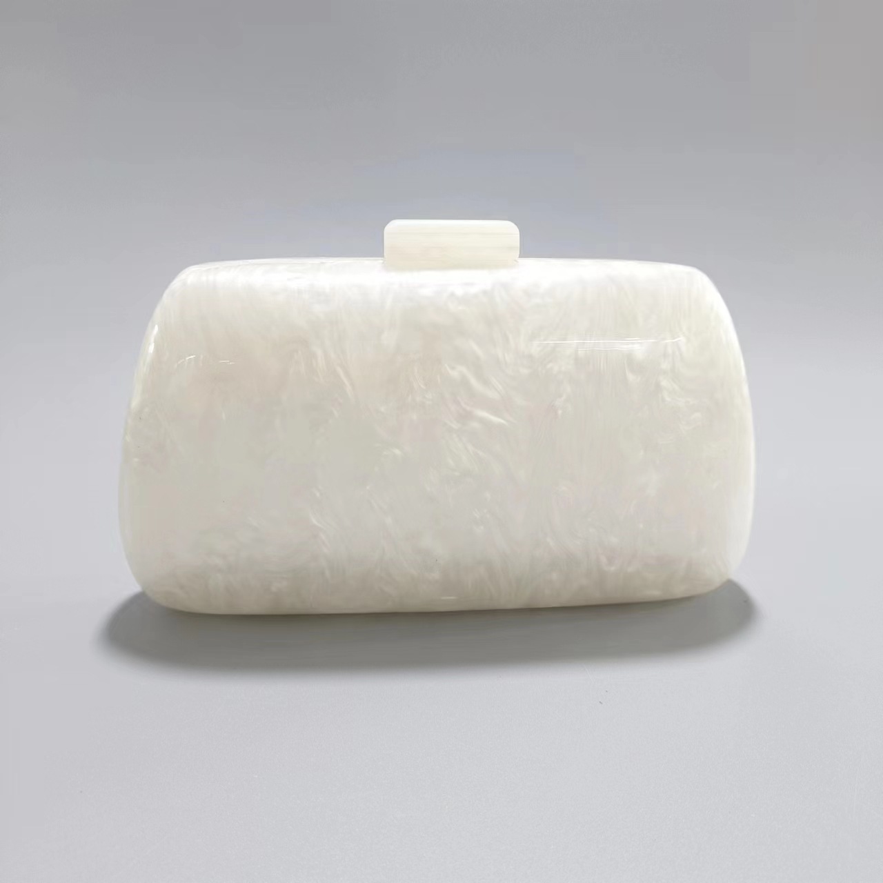 Elegante pochette da sera in acrilico – Borsa a tracolla versatile con catena staccabile per matrimoni e feste (albicocca)_voghion.com