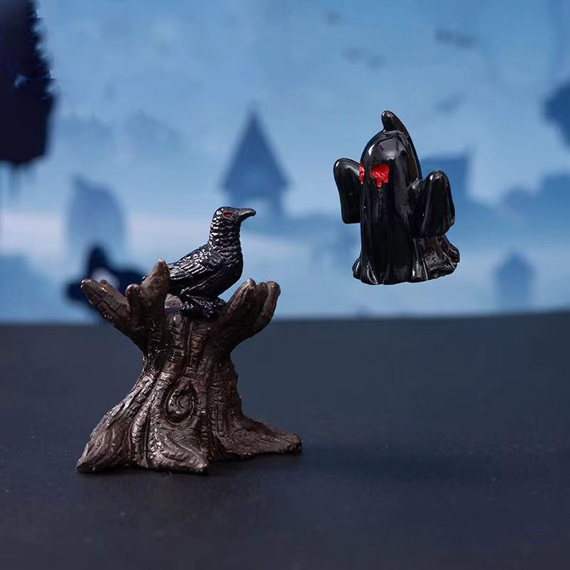 Hogar Escritorio Decoración creativa Tema de Halloween Pequeños adornos al por mayor Resina Calavera Hueso Resurrección Momia