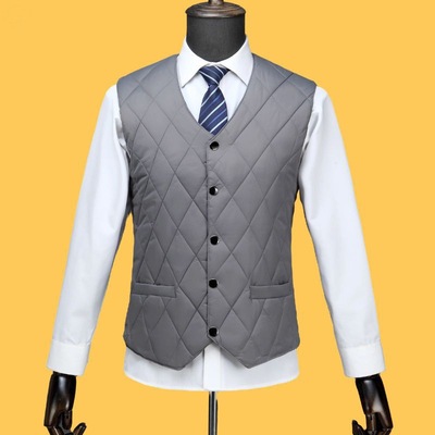 Autumn and winter Down cotton Vest Close Vest Light and thin keep warm Internal bile man suit Self cultivation waistcoat