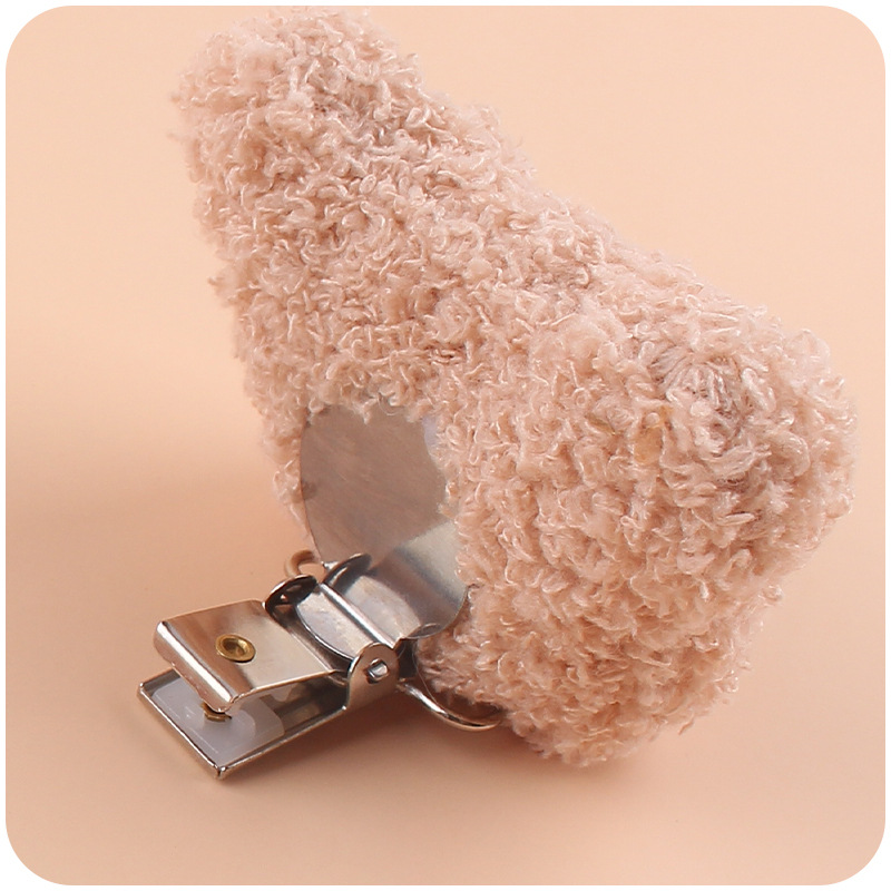 Nuevo bebé suministros felpa DIY oso cabeza chupete clip calmante bebé oso cabeza clip pezón anti-gota cadena Accesorios
