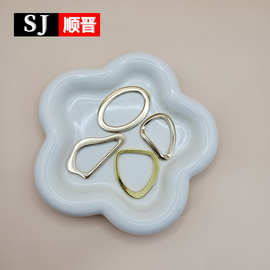 高档吊坠心形扣比基尼金属O/V形扣 胸前连接扣 泳衣大圈扣调节扣