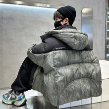 男童冬装羽绒棉服外套加厚2025新款中大儿童迷彩棉衣痞帅男孩棉袄