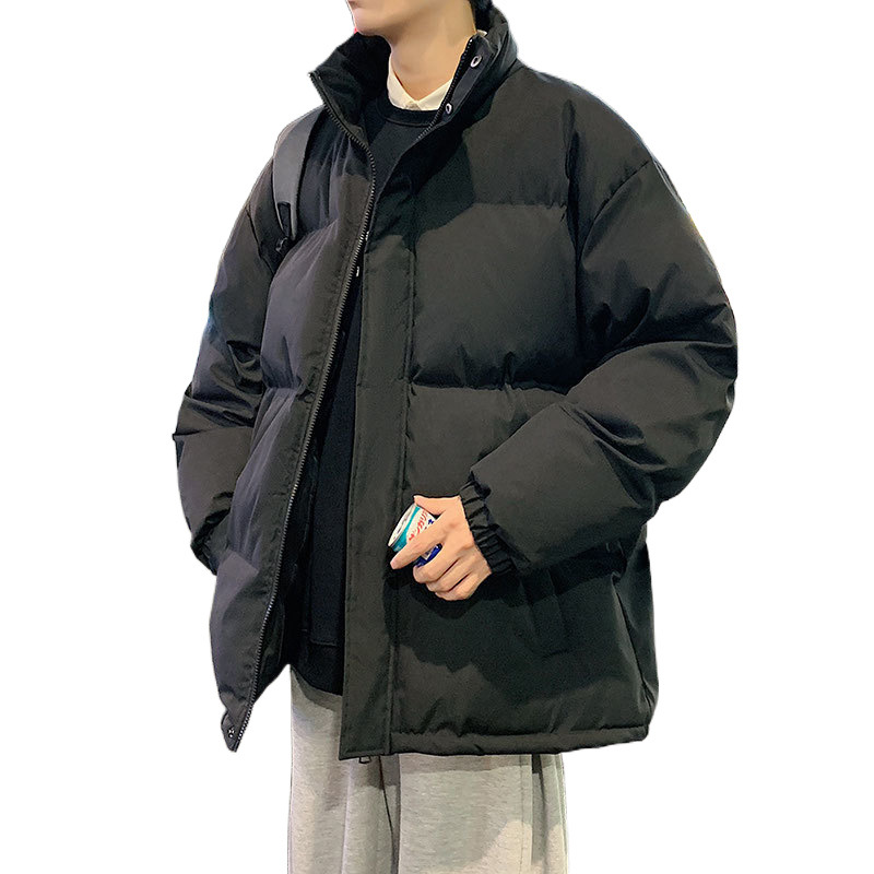 남자 겨울 두꺼운 칼라 코튼 코트 2024 새해 커플 코튼 코트