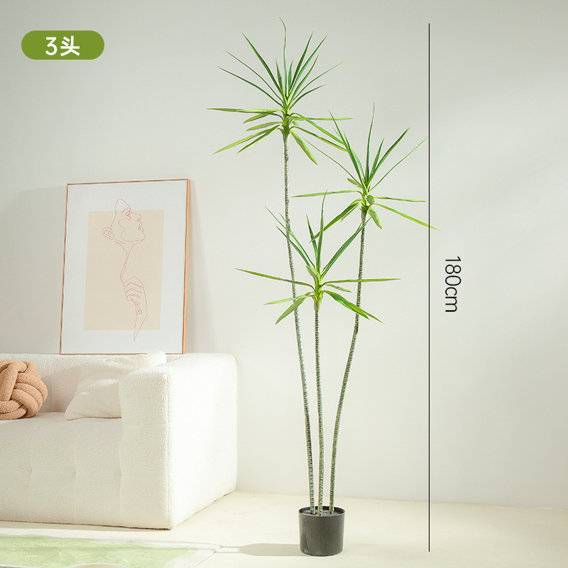 Simulación de plantas verdes Sentimiento avanzado Tequila Árbol falso Planta en maceta Sala de estar Entrada Luz de alta gama Decoración de interiores de lujo Plantas