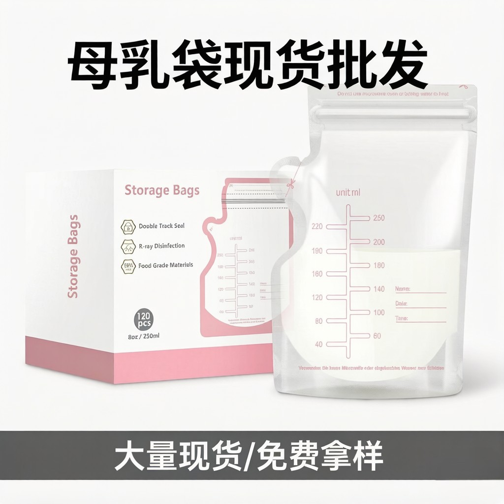 In-Stock Sale: All-English Version Milk Storage Bags, Breast Milk Preservation Bags, Portable Breast Milk Dispensing Bags, 250ml, 30 Pieces