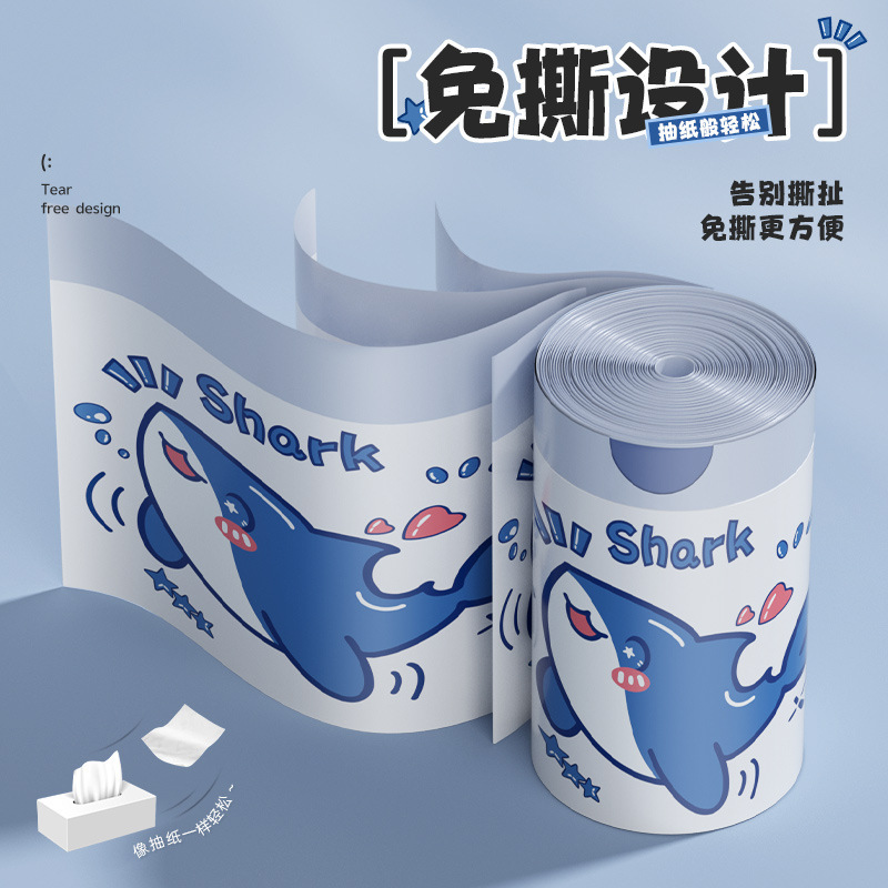 免撕抽绳垃圾袋加厚卡通印花厨房专用收口彩色手提袋塑料垃圾袋|undefined