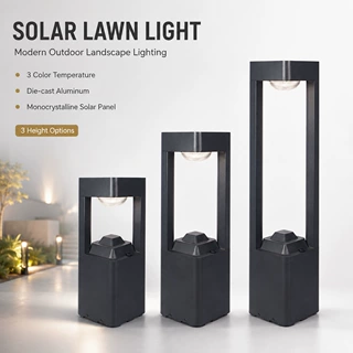 Outdoor Aluminum Solar LED Garden/Courtyard Ground-Insert