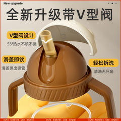 Installation and adaptation of Shixi milk bottle accessories pacifier duckbill learning drinking conversion head gravity ball straw handle handle dust cover