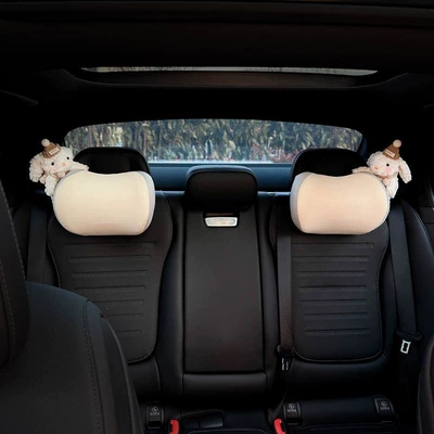 car cushion, seat cushion, lumbar – Waist support - rear-seat-headrestkhaki-rabbit-headrest-2