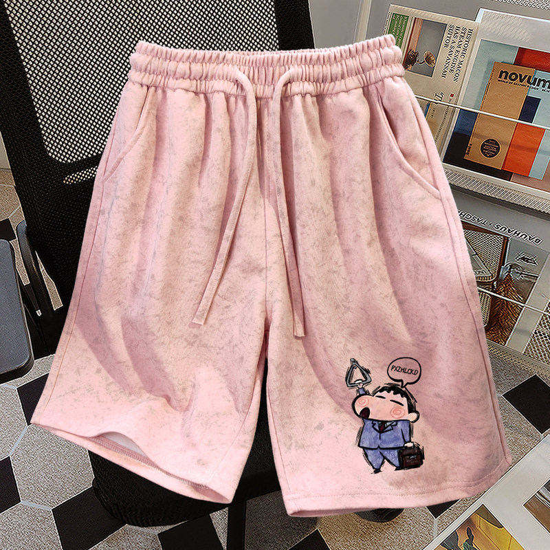 American-Style Trendy Cartoon Print Couple Casual Pants for Women, Summer Versatile Lazy Style Loose Sports Shorts for Men American-Style Trendy Cartoon Print Couple Casual Pants for Women, Summer Versatile Lazy Style Loose Sports Shorts for Men