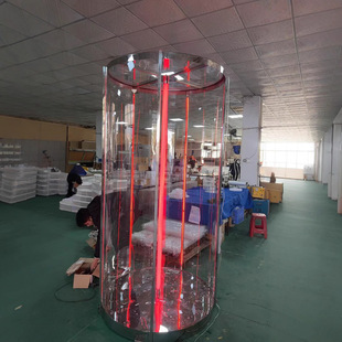 The customized luminous round shower room cage stage moving point stage jump stage can be made in the United States 110v