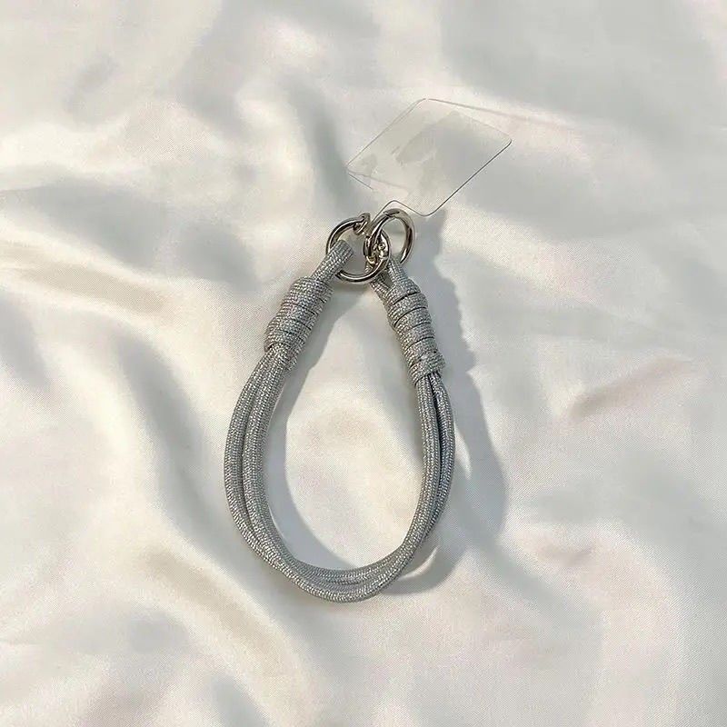 Braided bright silver short rope [with card]
