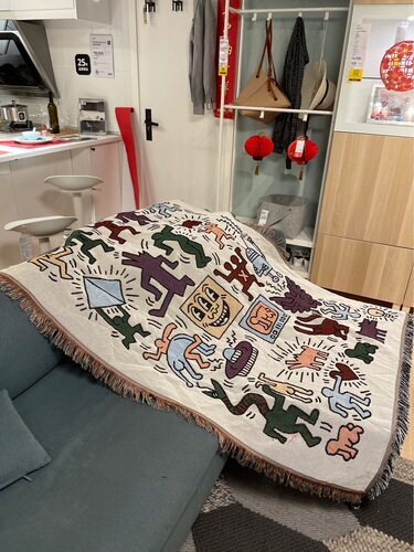 Keith haring graffiti master sofa blanket decorative blanket outdoor camping