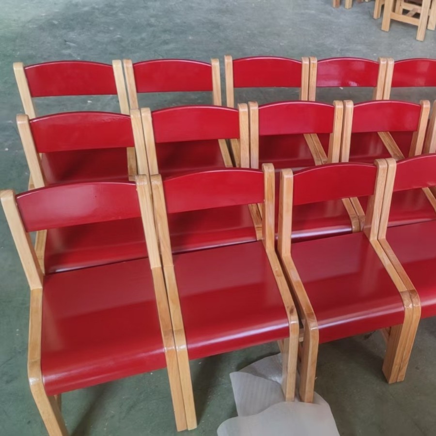 Export Solid Wood Children's Learning Chair with Backrest, Student Writing Chair, Kindergarten Small Stool, Small Dining Chair, Baby Dining Chair