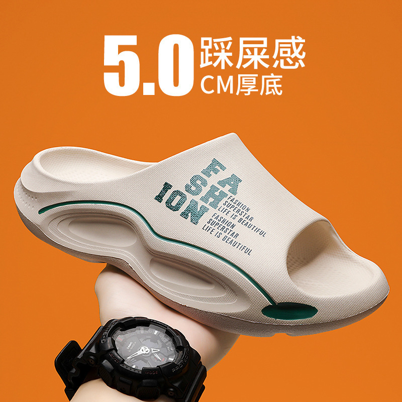 2024 nuevas zapatillas para hombres de verano tendencia de usar al aire libre sensación de mierda juvenil sandalias de playa de doble propósito