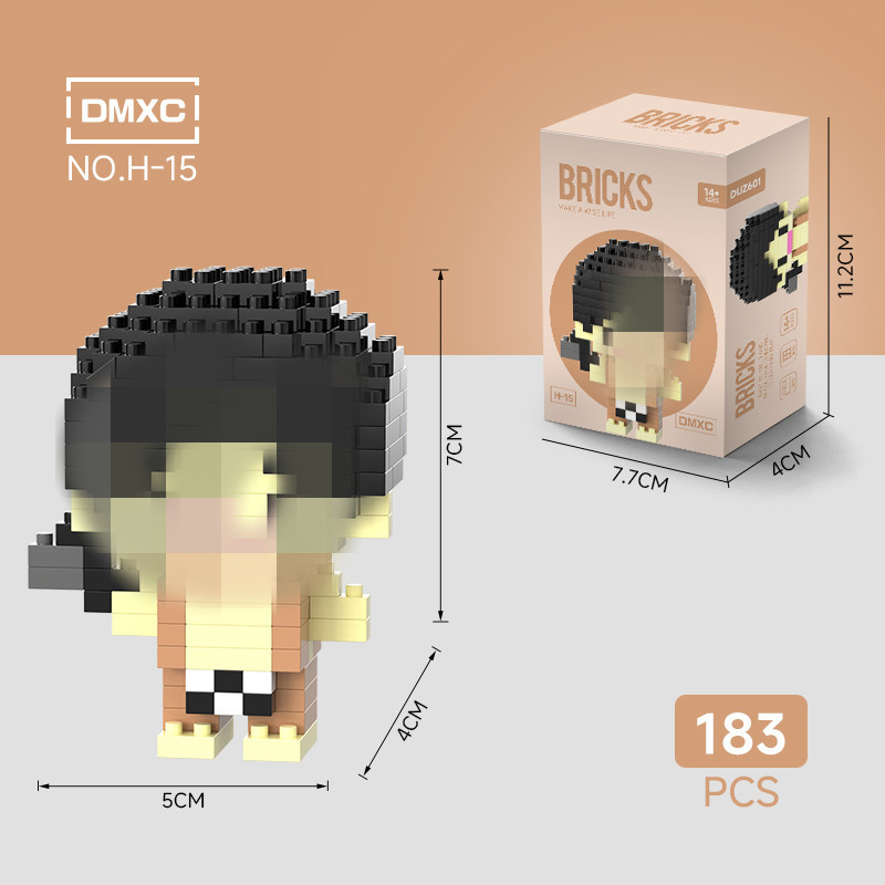 Modelo de Bloques de Construcción en Miniatura de Plástico DIY