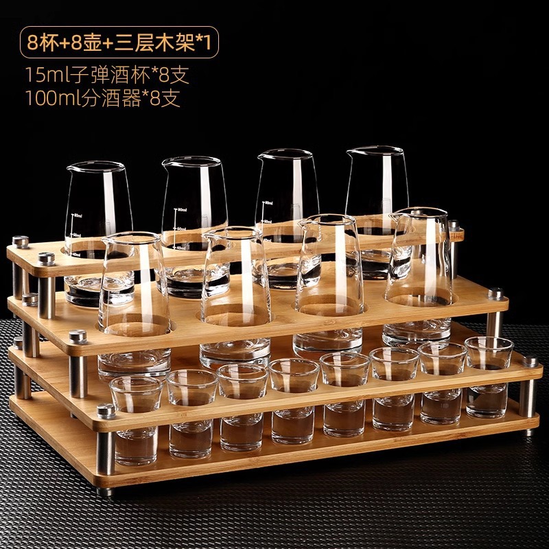 Coppa de vidrio de alta calidad de Phnom Penh dispensador de vino conjunto de vinos de hotel casero de lujo ligero taza de bala un sorbo de taza de vino