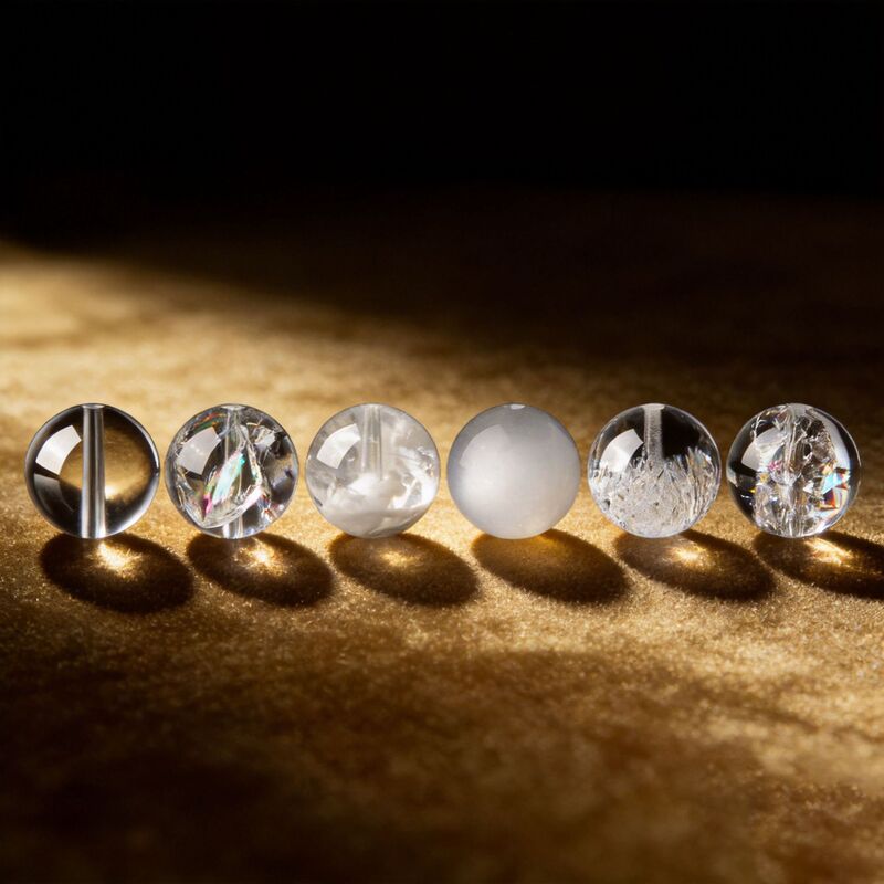 Natural white crystal loose beads DIY white phantom white Azeztulite Himalayan single bead accessories for bracelets Natural white crystal loose beads DIY white phantom white Azeztulite Himalayan single bead accessories for bracelets