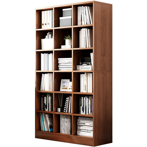 Bookshelf floor-to-ceiling living room storage rack wall-mounted home grid storage cabinet storage rack study library bookcase
