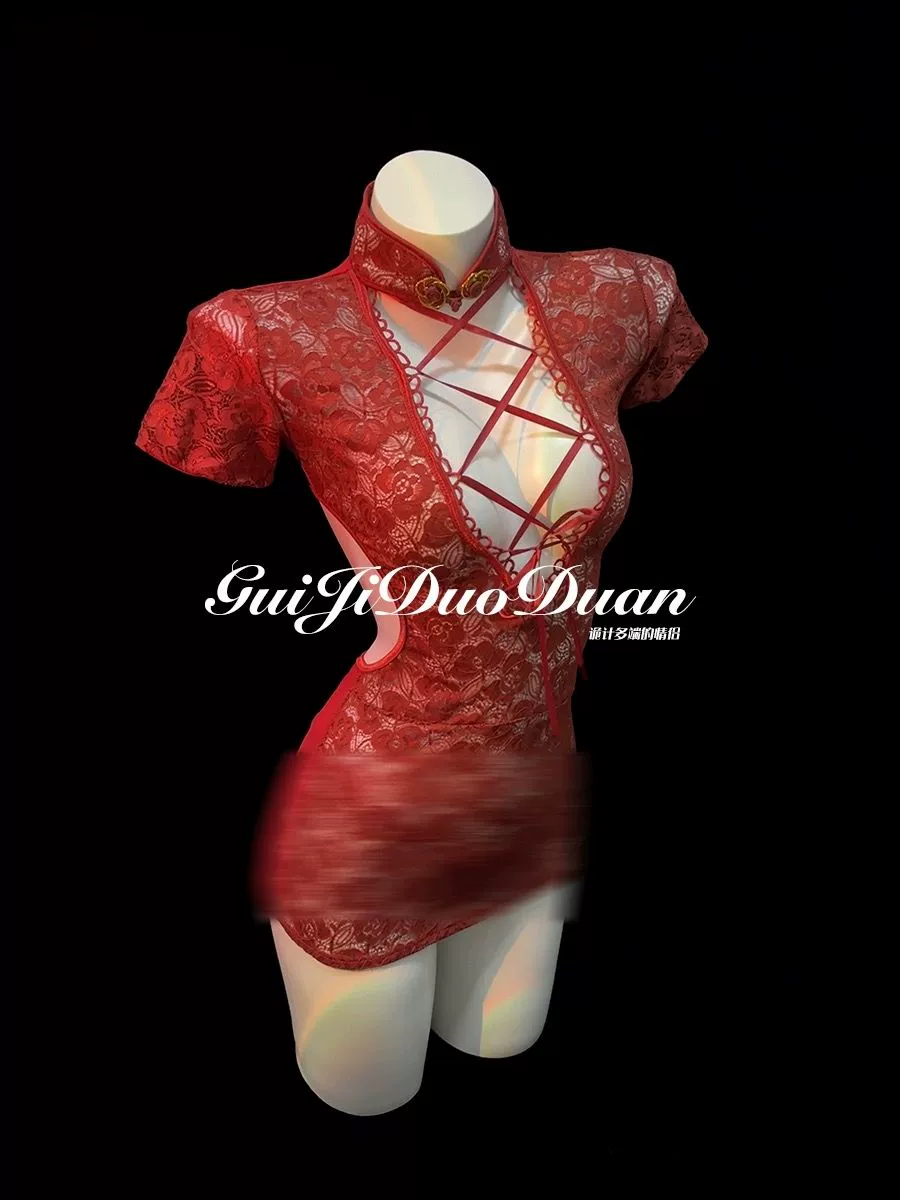 Gj трюк "Fengyu Sister" новый красный новый китайский классический cheongsam сексуальная горячая девушка нижнее белье qqny пижама
