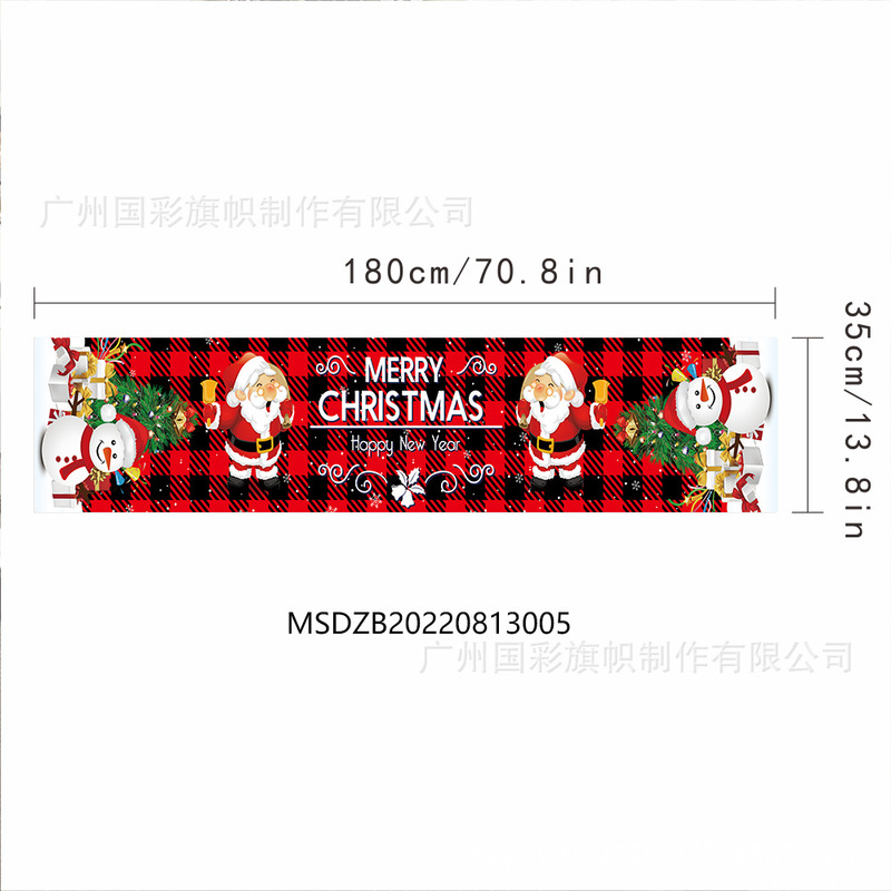 メーカー供給新しいクリスマステーブルフラグパーティー雰囲気会場レイアウト180*35センチメートルクリスマステーブルフラグ|undefined