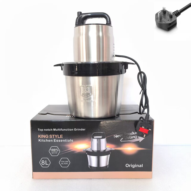 8L绞肉机跨境Fufumachine菜馅机蒜蓉机多功能不锈钢搅拌机辅食机|undefined