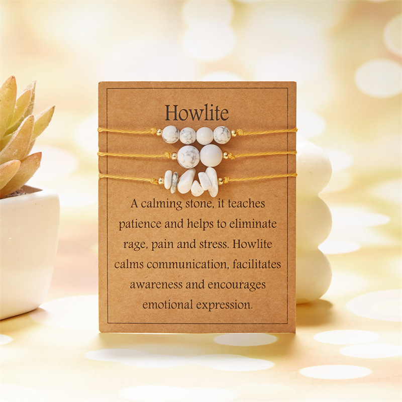 12g Weight Bracelets Classification 1 Set Quantity Daily Occasion natural stone Material Geometric Pattern Unisex Gender Beaded, Braid Design Simple Style Style Simple Style Geometric Natural Stone Bracelets In Bulk 23