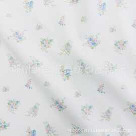 50D棉感数码印花布 热转移印婴童女装童装羽绒服面料碎花防晒布料