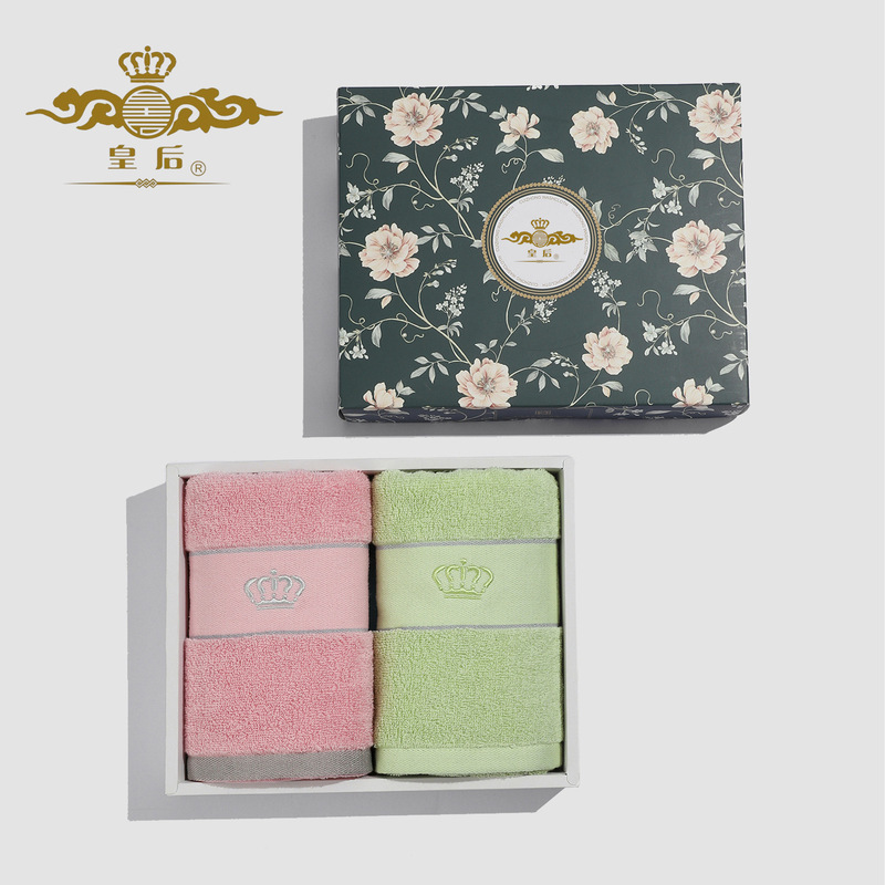 Zhongpai 414 Queen Antibacterial Towel Green Bamboo Embroidery Jacquard Towel Three-Pack Household Labor Protection Gift