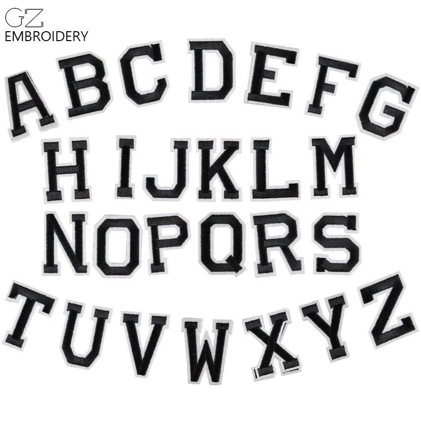 Guanze 26 colorido letras inglesas bordado pegatinas de tela planchado 10 colores opcionales ropa sombrero teléfono caso Accesorios